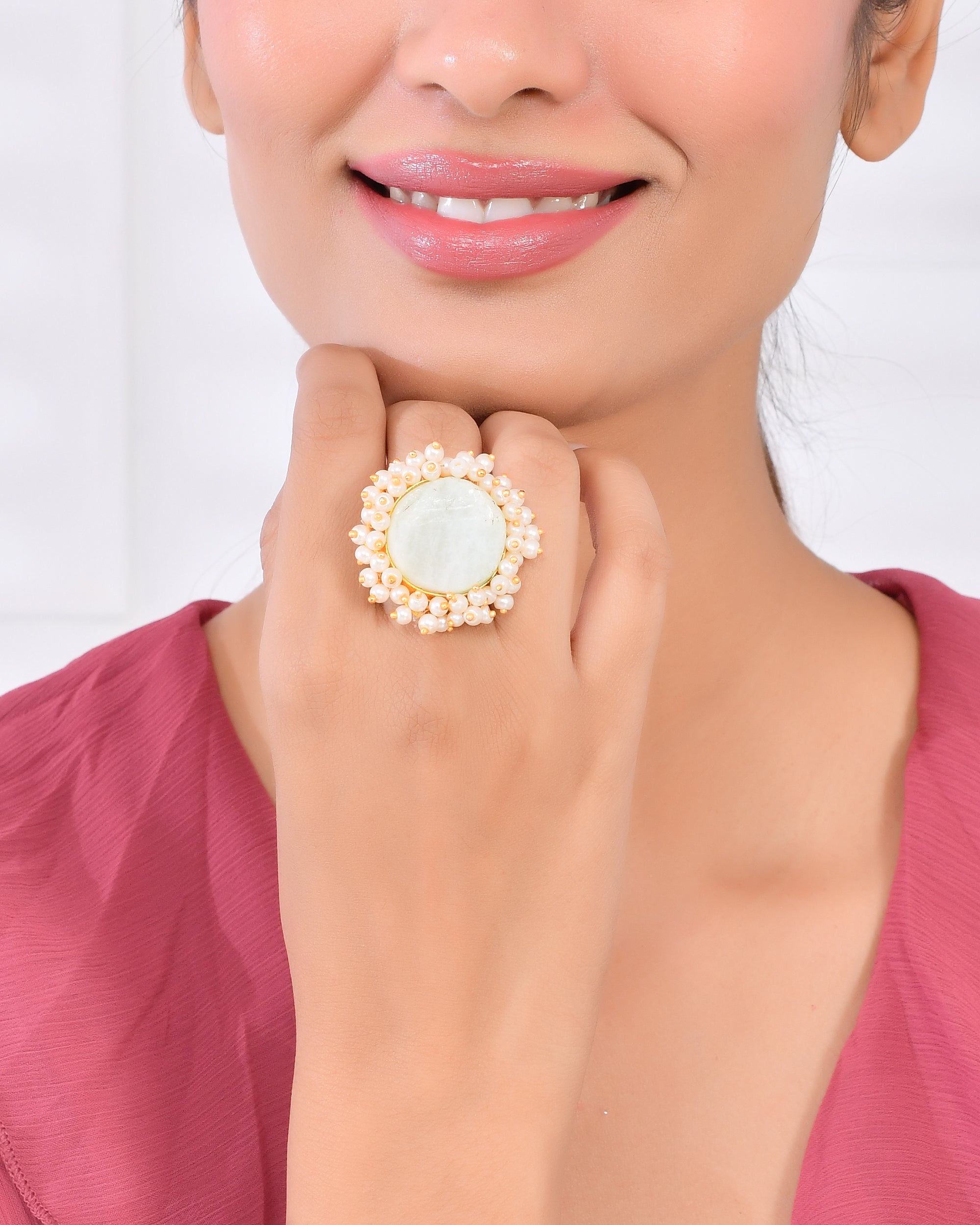 AQUAMARINE ROUGH STONE RING